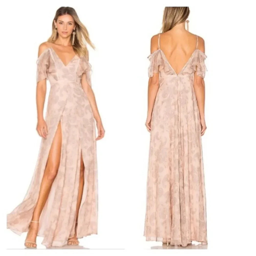The Jetset Diaries Sublime Illusion Maxi Dress Blush Pink Size Xs Formal Party